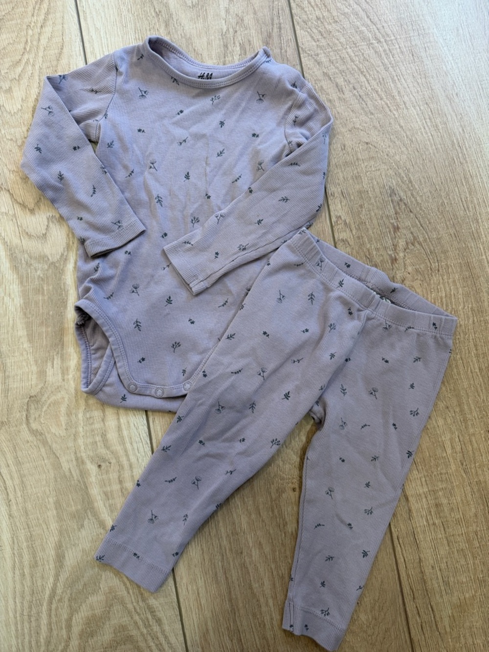 H&M Purple Floral Baby Matching Set